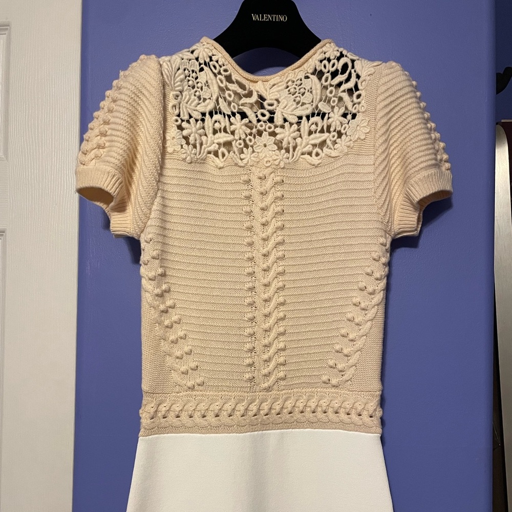 Valentino White Knit Dress